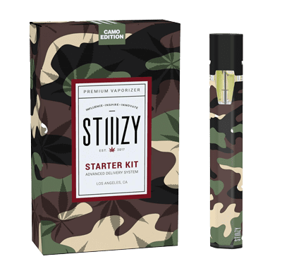 STIIIZY Camo Starter Kit for on-the-go vaping, perfect for Sacramento cannabis enthusiasts.