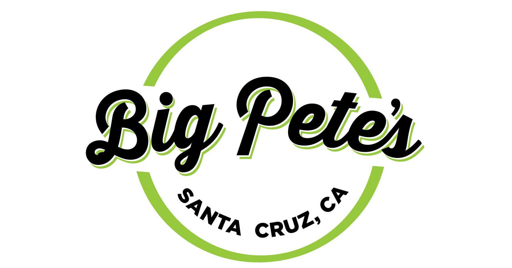 Big Pete's Treats logo featuring bold lettering and a green circular emblem, representing the Santa Cruz, CA brand.